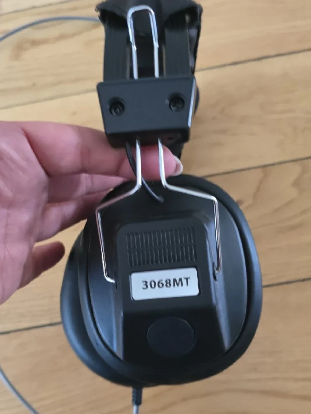 Black Over-Ear Headphones with Boom Microphone